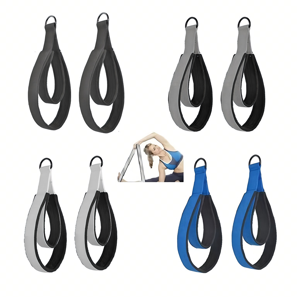 Yoga Fitness Ring - ダブルリング弾性ヨガピラティスベッドエクササイズアクセサリーアンクルバックルピラティスストレッチストラップ抵抗バンド弾性コード