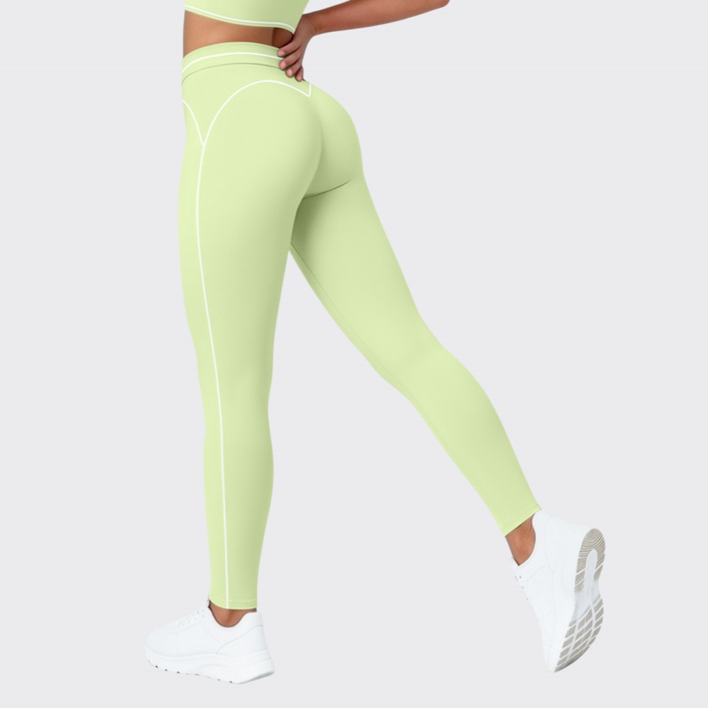 Yoga Fitness Leggings - ハイウエストスポーツレギンス女性フィットネスランニングヨガパンツプッシュアップカラーブロッキングジムタイツレギンスカジュアルワークアウトパンツ