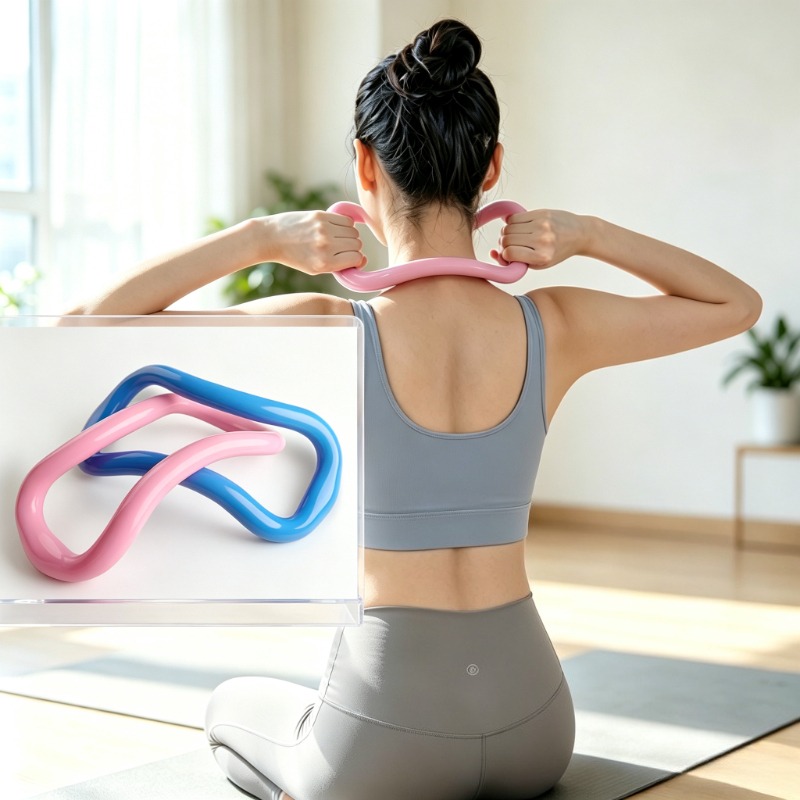 Yoga Fitness Ring - プラティヨガリングショルダーストレッチトレーナー筋肉リラクゼーションなだめるようなマッサージリング痩身ホームフィットネス機器