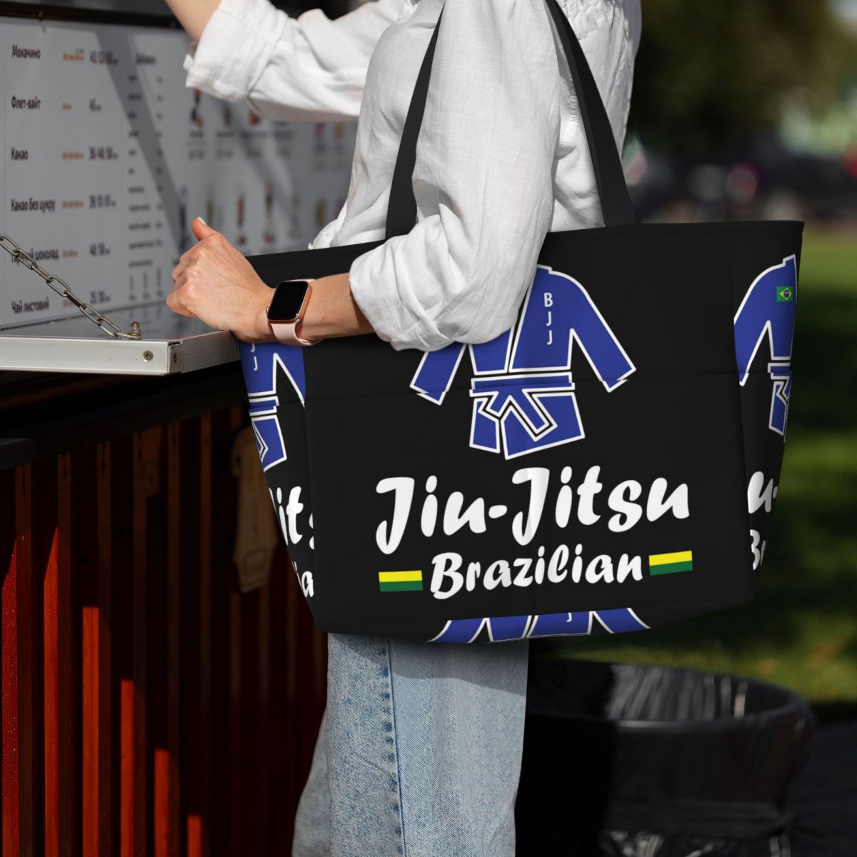 Yoga Fitness Jiu Jitsu - 柔術ビーチトートバッグ スポーツジムヨガダッフルバッグ 大型トートバッグ レディーストラベルバッグ フィットネスバッグ