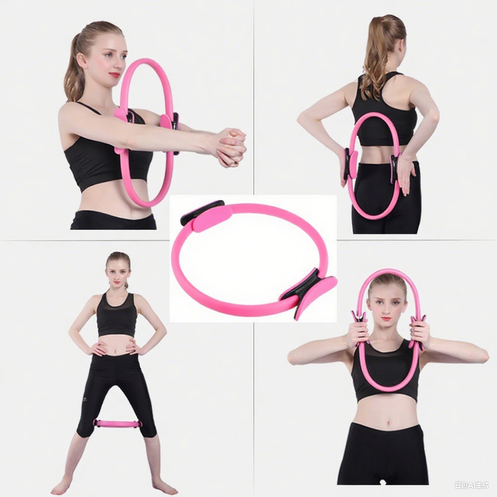 Yoga Fitness Ring - ピラティスリング フィットネスリング ポータブルヨガリング フィットネスサークル 柔軟な抵抗運動器具 太もも、腹筋、脚用