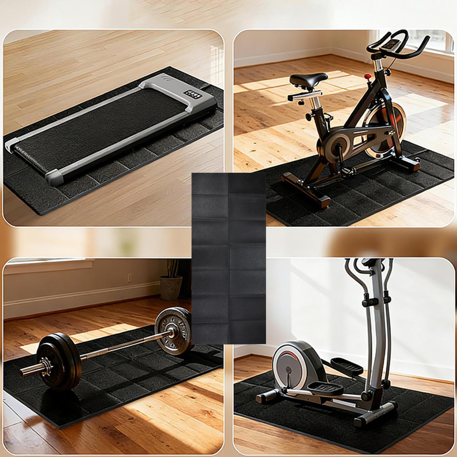 トレッドミルマット振動吸収ヘビーデューティトレッドミルフロア - Yoga Mat For Fitness のレビューと価格