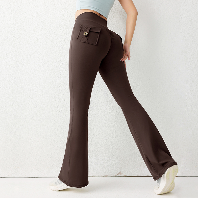 ソリッドカラーのバットリフティングジムフィットネスパンツハイ - Yoga Fitness Leggings のレビューと価格