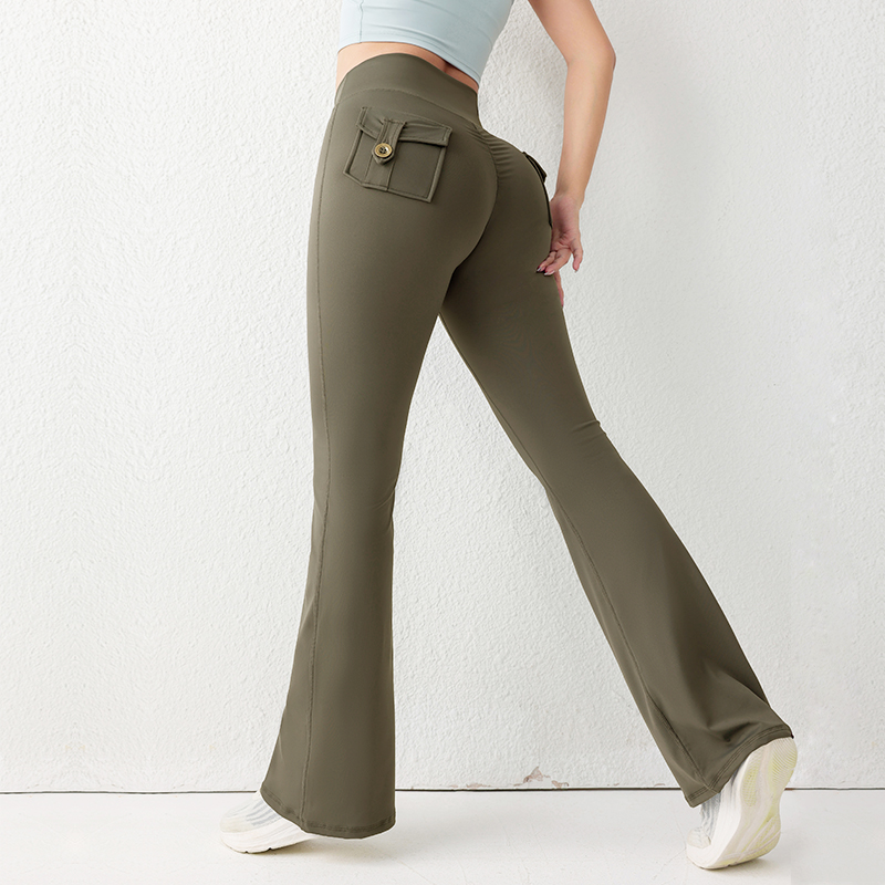 ソリッドカラーのバットリフティングジムフィットネスパンツハイ - Yoga Fitness Leggings のレビューと価格