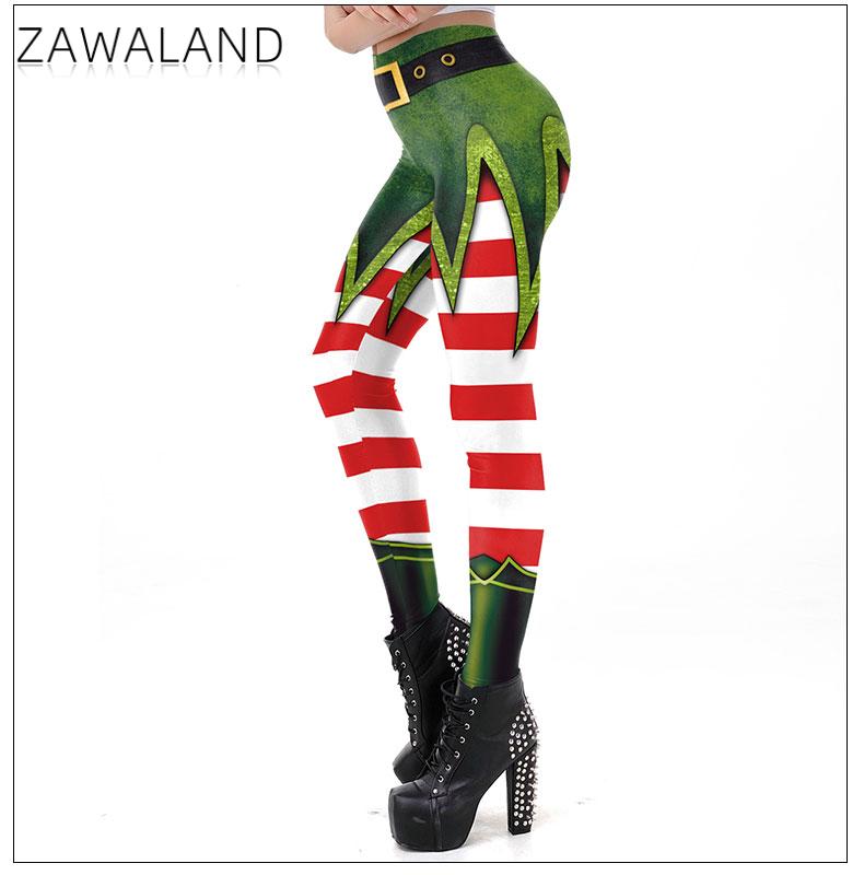 Zawaland クリスマスヨガレギンス女性用面白い赤ストラ - Yoga Fitness Leggings のレビューと価格