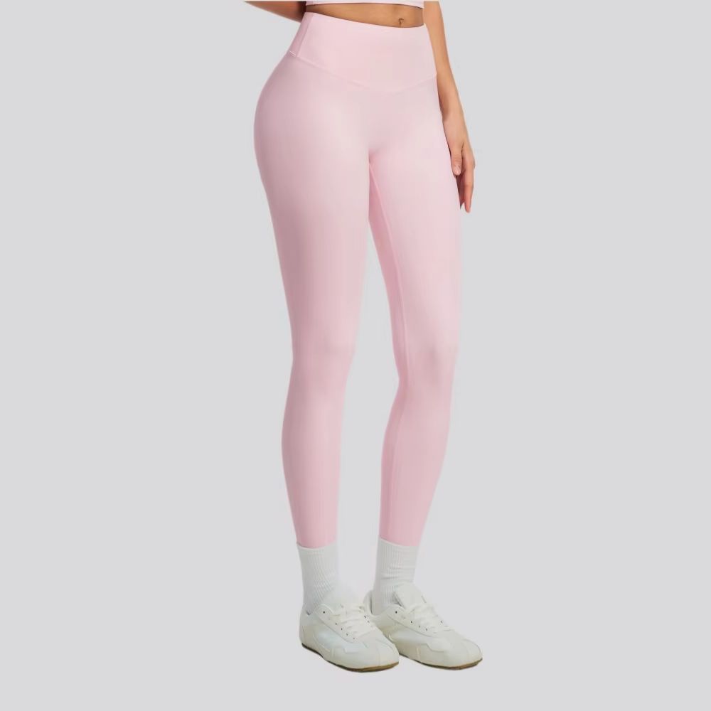 無地ヨガパンツ レディース ハイウエスト ジム フィットネス - Yoga Fitness Leggings のレビューと価格