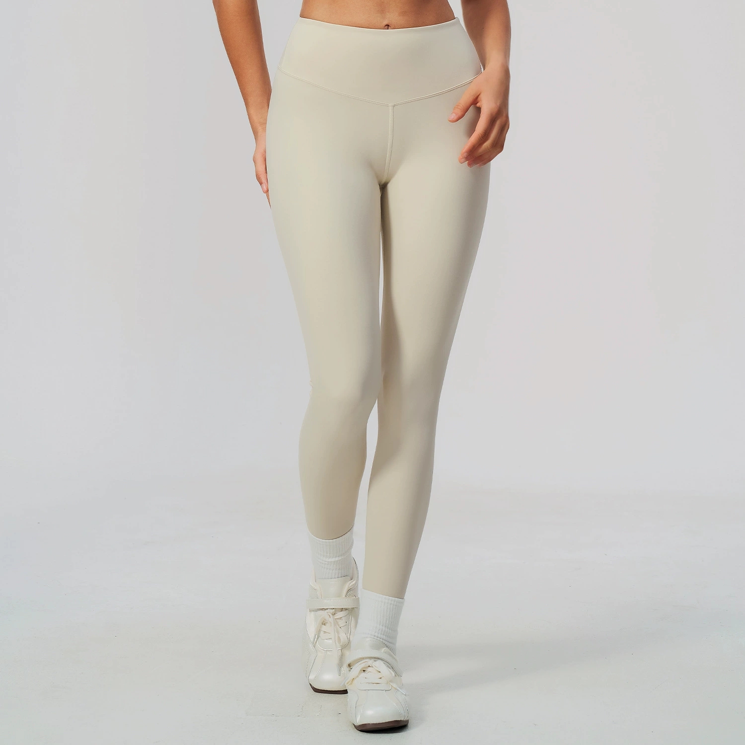 無地ヨガパンツ レディース ハイウエスト ジム フィットネス - Yoga Fitness Leggings のレビューと価格