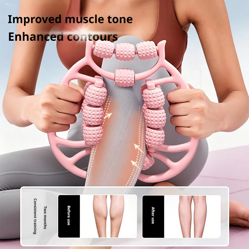 18輪レッグマッサージャー ローラーリングクランプ マッサー - Yoga Fitness Ring のレビューと価格