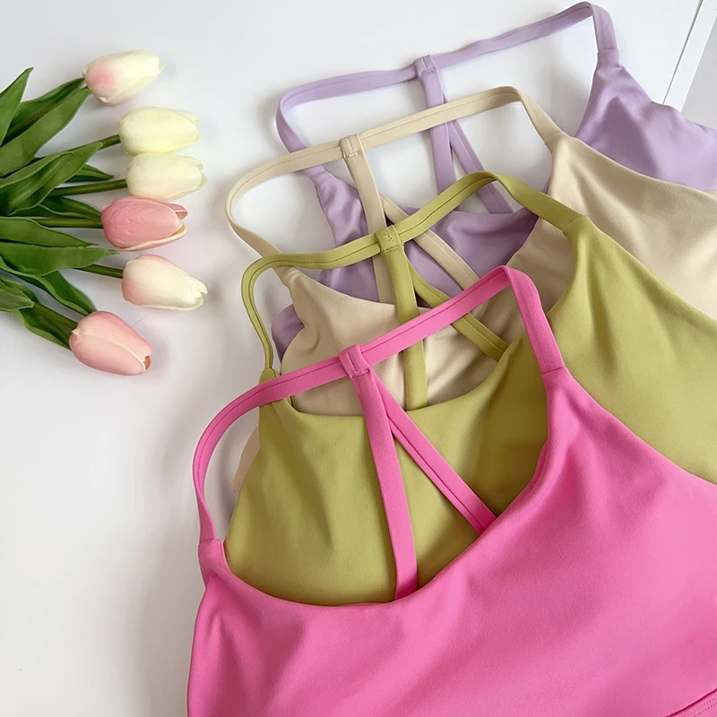 ソリッドカラーフィットネス女性用スポーツブラジムヨガブラアス - Yoga Mat For Fitness のレビューと価格