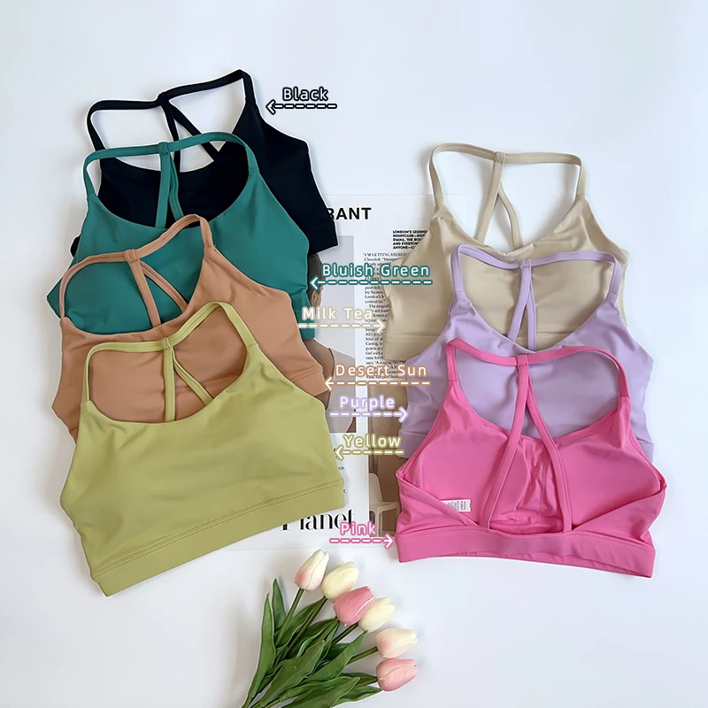 ソリッドカラーフィットネス女性用スポーツブラジムヨガブラアス - Yoga Mat For Fitness のレビューと価格