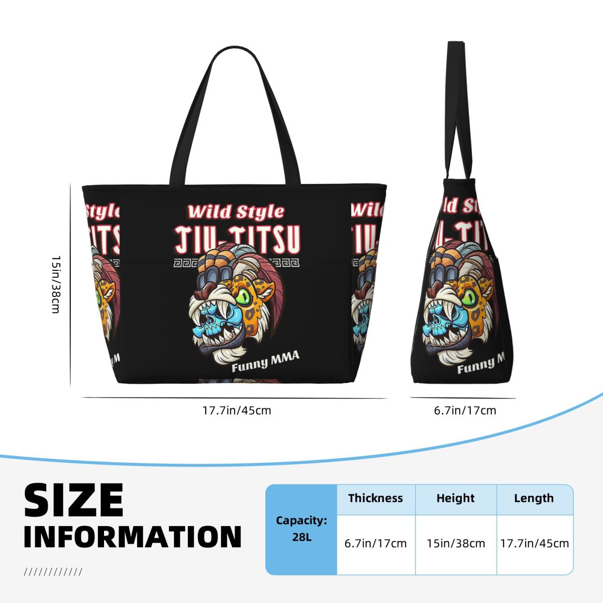 柔術タイガーとドラゴンビーチトートバッグスポーツジムヨガダッ - Yoga Fitness Jiu Jitsu のレビューと価格